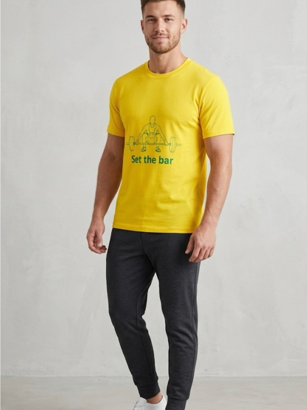 lululemon athletica Yellow Graphic Crew Tee